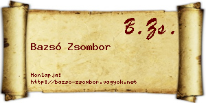 Bazsó Zsombor névjegykártya